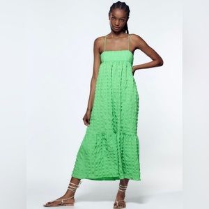 ZARA- Green Maxi Dress